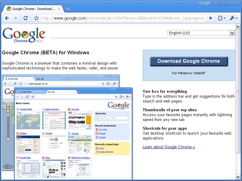 Google Chrome – First impressions – Thoughts on many things